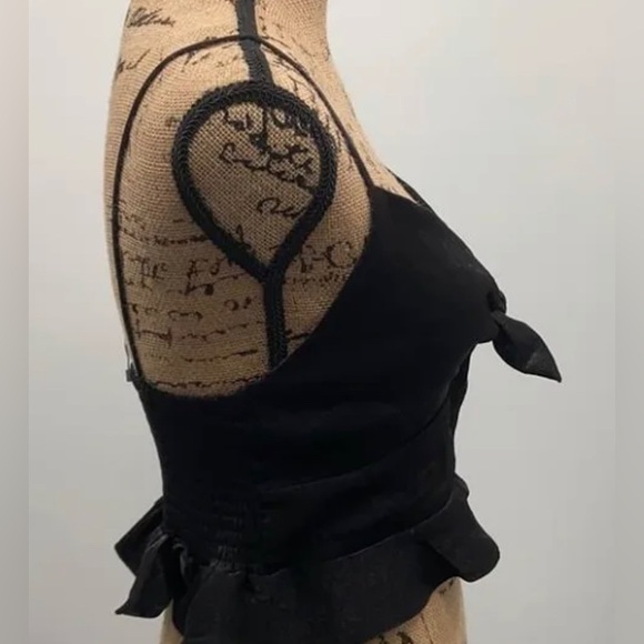 ZARA Stunning & Shimmering Crop Front Tie-Up Top, with smocking & Ruffled Hem❣️ - Picture 8 of 14